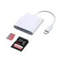 Imagem de Leitor de Cartão USB OTG 4 em 1 para iPhone 14/13/12 - Adaptador para Cartões SD e TF