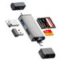 Imagem de Leitor de Cartões USB 3.0 7 em 1 Elogh - Multifuncional com Adaptador Micro SD/TF