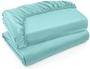 Imagem de Lençóis com elástico Utopia Bedding Twin XL, pacote com 2 unidades, azul spa
