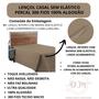 Imagem de Lençol 300 Fios Casal Sem Elástico Percal 100% Algodão Cama Box Toque Macio Aveludado