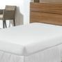 Imagem de Lençol Avulso King Size com Elástico- Branco - Percal 200 fios 100% algodão - 193 X 203 X 30