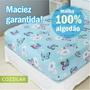 Imagem de Lençol Avulso Queen Estampado COZZILAR - Malha 100% Algodão com Elástico, Conforto e Ajuste Perfeito