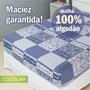 Imagem de Lençol Avulso Queen Estampado COZZILAR - Malha 100% Algodão com Elástico, Conforto e Ajuste Perfeito