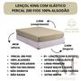 Imagem de Lençol Cama Box King 01 Peça Percal 200 Fios Liso com Elástico 100% Algodão PREMIUM Avulso