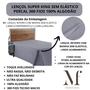 Imagem de Lençol Cama Box King 01 Peça Percal 300 Fios Liso SEM ELÁSTICO 100% Algodão PREMIUM Avulso