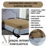 Imagem de Lençol Cama Box King 400 Fios com Elástico Toque Aveludado Lindo e Macio