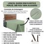 Imagem de Lençol Cama Box Queen 01 Peça Percal 300 Fios Liso SEM ELÁSTICO 100% Algodão PREMIUM Avulso