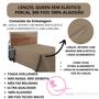 Imagem de Lençol Cama Box Queen Size Avulso 100% Algodão Sem Elástico Liso Percal 300 Fios