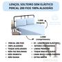 Imagem de Lençol Cama Box Solteiro 01 Peça Percal 200 Fios Liso SEM ELÁSTICO 100% Algodão PREMIUM Avulso