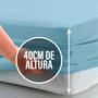 Imagem de Lençol cama Casal Avulso 400 Fios 40cm Altura 100 algodao com elastico