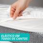 Imagem de Lençol Cama Com Elástico Avulso Box 100% Algodão Malha Queen