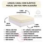 Imagem de Lençol Cama de Casal com Elástico Percal 200 Fios 100% Algodão Avulso