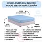 Imagem de Lençol Cama de Queen Size com Elástico Percal 200 Fios 100% Algodão Avulso