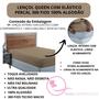 Imagem de Lençol Cama de Queen Size com Elástico Percal 300 Fios 100% Algodão Avulso