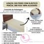 Imagem de Lençol Cama de Solteiro Menino Menina com Elástico Percal 300 Fios 100% Algodão Avulso