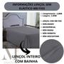 Imagem de Lençol Cama King Size Sem Elástico 400 Fios Avulso Toque Macio Lindo