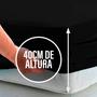 Imagem de Lençol Casal 40cm de altura Avulso c/ Elástico na Volta Toda Percal Flex 400 Fios Macio