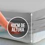 Imagem de Lençol Casal 40cm de altura Avulso c/ Elástico na Volta Toda Percal Flex 400 Fios Macio