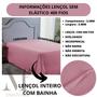 Imagem de Lençol Casal Box 400 Fios Sem Elástico e Fronha Hotel Pousada Barato