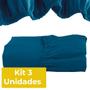 Lençol Casal Com Elástico Kit 3 Unidades Percal Cama Box Coloridos - SULTAN Imagem de Lençol Casal Com Elástico Kit 3 Unidades Percal Cama Box Coloridos