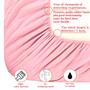 Imagem de Lençol com Elástico NTBAY - Microfibra Escovada Twin Rosa