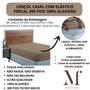 Imagem de Lençol de Cama Casal com Elástico PREMIUM Cama Box Percal 300 Fios 100% Algodão Avulso