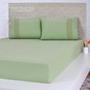 Imagem de Lençol De Malha Queen Fio Pentenado Com Elástico Bela Cama Verde - Bene Casa