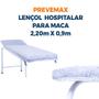 Imagem de Lençol Descartável para Maca Hospitalar 2,20x90 com Elástico 10UN - Prevemax