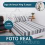 Imagem de Lençol King Estampado Com Elástico Malha 100% Algodão Macio