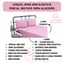 Imagem de Lençol King Size Liso Avulso Sem Elástico Percal 200 Fios 100% Algodão 01 Peça Toque Macio Qualidade