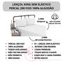 Imagem de Lençol King Size Liso Avulso Sem Elástico Percal 200 Fios 100% Algodão 01 Peça Toque Macio Qualidade