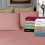 Imagem de Lençol Malha King Size Com Elástico Cor Rosa Camafeu 1,90cm x 2,00cm 100% Algodão Sul Brasil