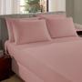 Imagem de Lençol Malha King Size Com Elástico Cor Rosa Camafeu 1,90cm x 2,00cm 100% Algodão Sul Brasil