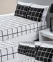 Imagem de Lençol para cama queen jogo 198cm 158cm com 2 fronhas micropercal 200 fios macio