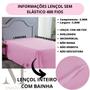 Imagem de Lençol Queen 400 Fios sem Elástico Micro Percal LINHA PREMIUM Cama Box