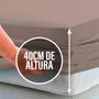 Imagem de Lençol Queen 40cm avulso c/ Elástico na Volta Toda Percal Flex 400 Fios Macio