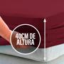 Imagem de Lençol Queen 40cm avulso c/ Elástico na Volta Toda Percal Flex 400 Fios Macio