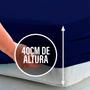 Imagem de Lençol Queen 40cm c/ Elástico Avulso Percal 180 fios 80% Algodão