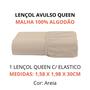 Imagem de Lençol Queen Avulso Malha 100% Algodão Roupa de Cama Com Elástico