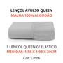 Imagem de Lençol Queen Avulso Malha 100% Algodão Roupa de Cama Com Elástico