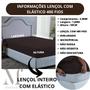 Imagem de Lençol Queen Box 400 Fios com Elástico e Fronha Hotel Pousada Barato