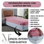 Imagem de Lençol Solteiro 400 Fios com Elástico Micro Percal LINHA PREMIUM Cama Box