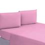 Imagem de Lençol Solteiro com Bainha Sem Elástico Linha GOLD 01 Peça Percal 200 Fios 100% Algodão Lindo ROSA