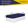 Imagem de  Lençol Solteiro Com Elástico Kit 4 Unidades Percal Cama Box Coloridos 