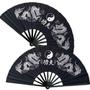 Imagem de Leque Dragão Preto Dança Kung Fu Chinês Japonês Show 2024