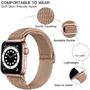 Imagem de Lerobo Pulseira Elástica de Nylon Compatível com Apple Watch (Milktea)