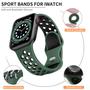 Imagem de Lerobo Pulseira Esportiva Silicone p/ Apple Watch 38-49mm (Verde escuro)