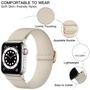 Imagem de Lerobo Pulseira Trançada de Nylon Compatível com Apple Watch 38mm a 49mm (Starlight)