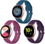 Imagem de Lerobo Pulseiras de Silicone para Galaxy Watch, 20mm, 3 Pack, Pequeno (Roxo/Oceano/Vinho)