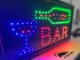 Imagem de Letreiro de Bar Placa Iluminada LE-3004 Decoração Luz LED RGB Colorida